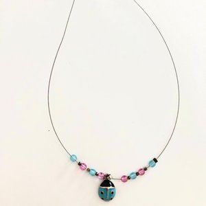 Blue Ladybug Necklace